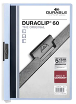 DURABLE Klemmmappe DURACLIP 60 220906 DIN A4 Hartfolie blau