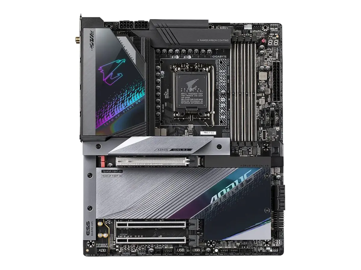 Gigabyte Z790 AORUS MASTER - 1.0 - Motherboard - E-ATX - LGA1700 Sockel - Z790 Chipsatz - USB 3.2 Gen 1, USB-C Gen 2x2, USB-C Gen1, USB 3.2 Gen 2 - 10 Gigabit LAN, Wi-Fi 6, Bluetooth - Onboard-Grafik (CPU erforderlich)