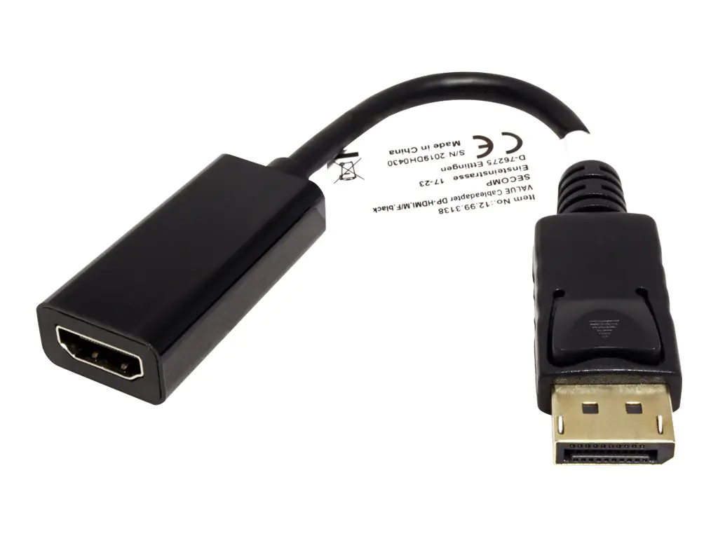 VALUE - Videoadapter - DisplayPort männlich zu HDMI weiblich - 15 cm VALUE - Videoadapter - DisplayPort männlich zu HDMI weiblich - 15 cm