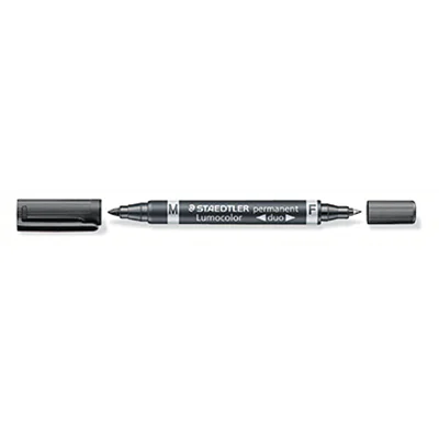 STAEDTLER Permanentmarker Lumocolor duo 348-9 0.6mm/1.5mm schwarz