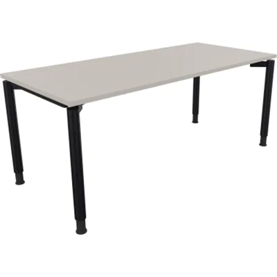 Schreibtisch Vierfuß Rundrohr B1800xT800xH680-820 an/Lichtgrau Schreibtisch Vierfuß Rundrohr B1800xT800xH680-820 an/Lichtgrau