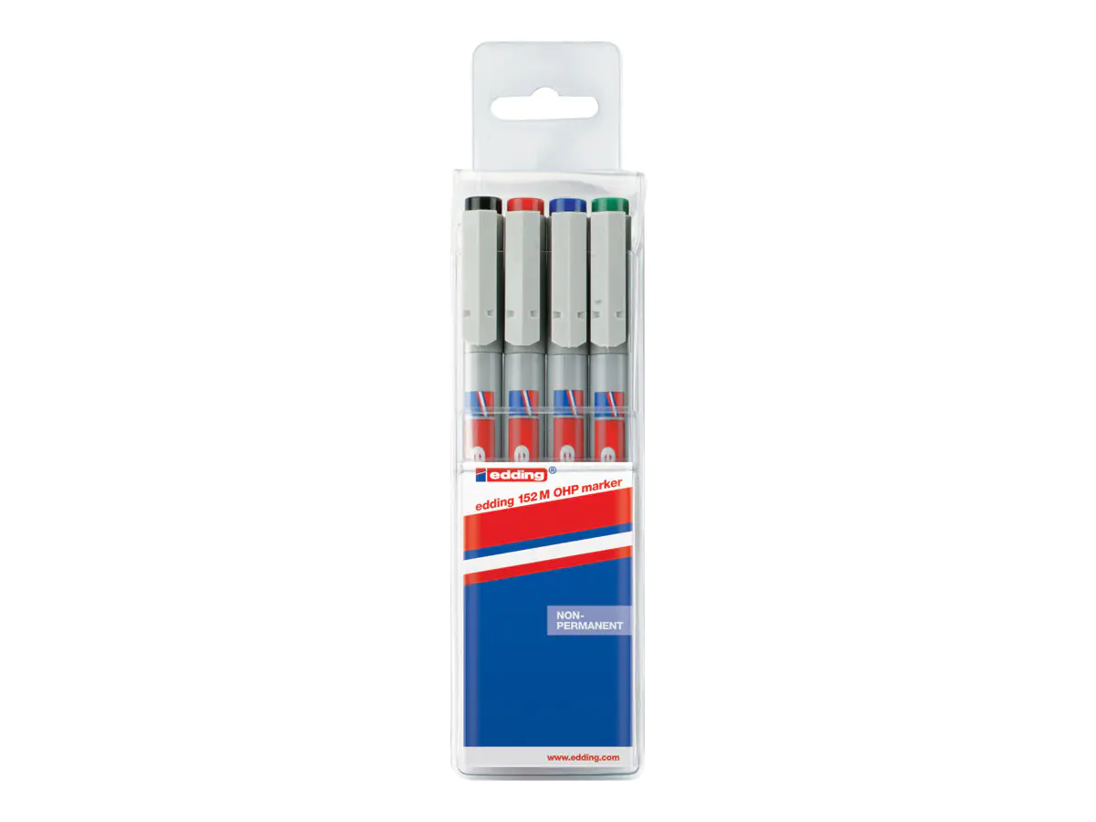 edding Folienschreiber 4-151-4 non-permanent sortiert 4 St./Pack. edding Folienschreiber 4-151-4 non-permanent sortiert 4 St./Pack.