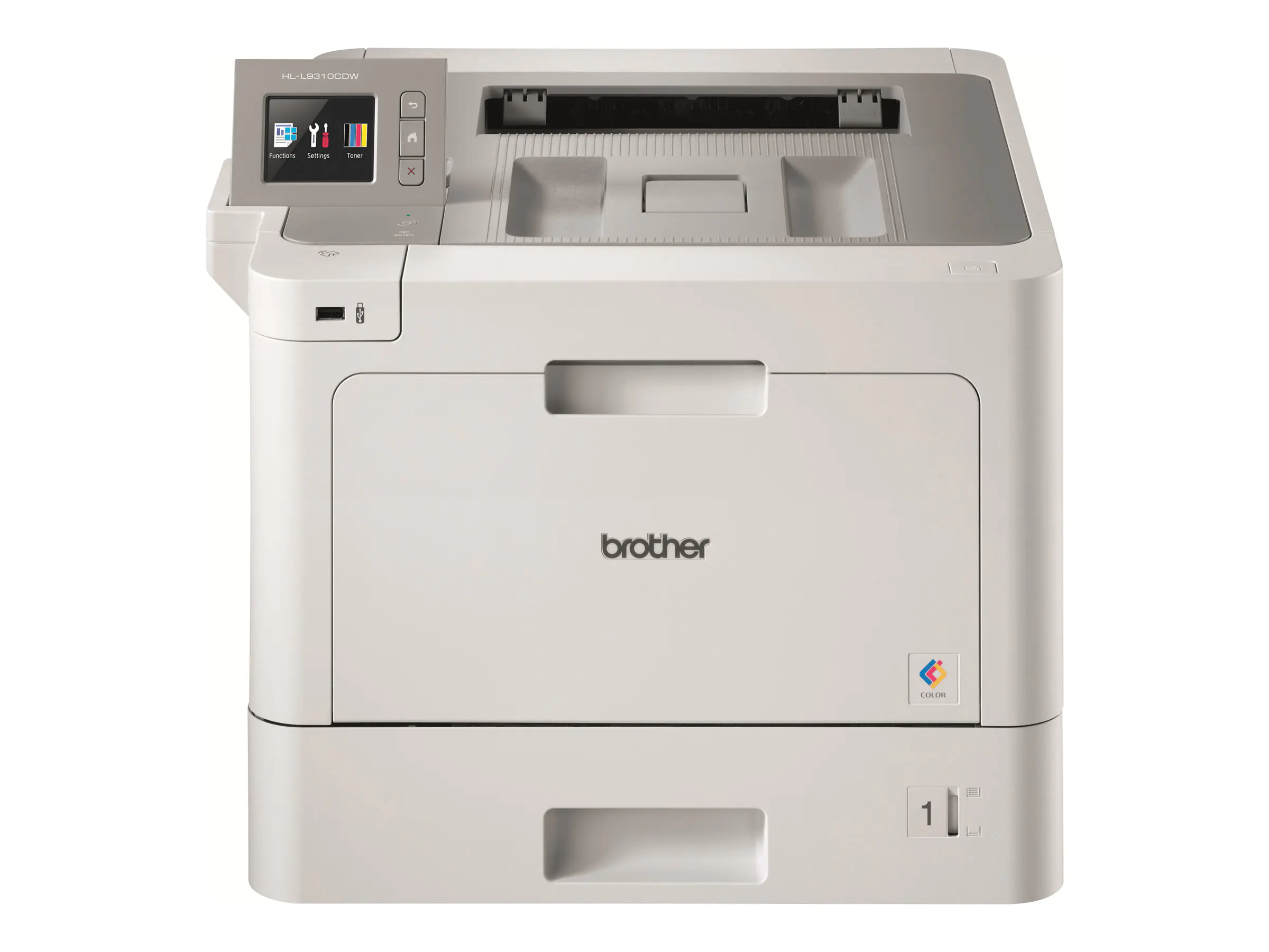 Brother HL-L9310CDW - Drucker - Farbe - Duplex - Laser - A4/Legal - 2400 x 600 dpi - bis zu 31 Seiten/Min. (einfarbig)/ bis zu 31 Seiten/Min. (Farbe) - Kapazität: 300 Blätter - USB 2.0, Gigabit LAN, Wi-Fi(n), USB-Host, NFC mit Brother PRINT AirBag für 400