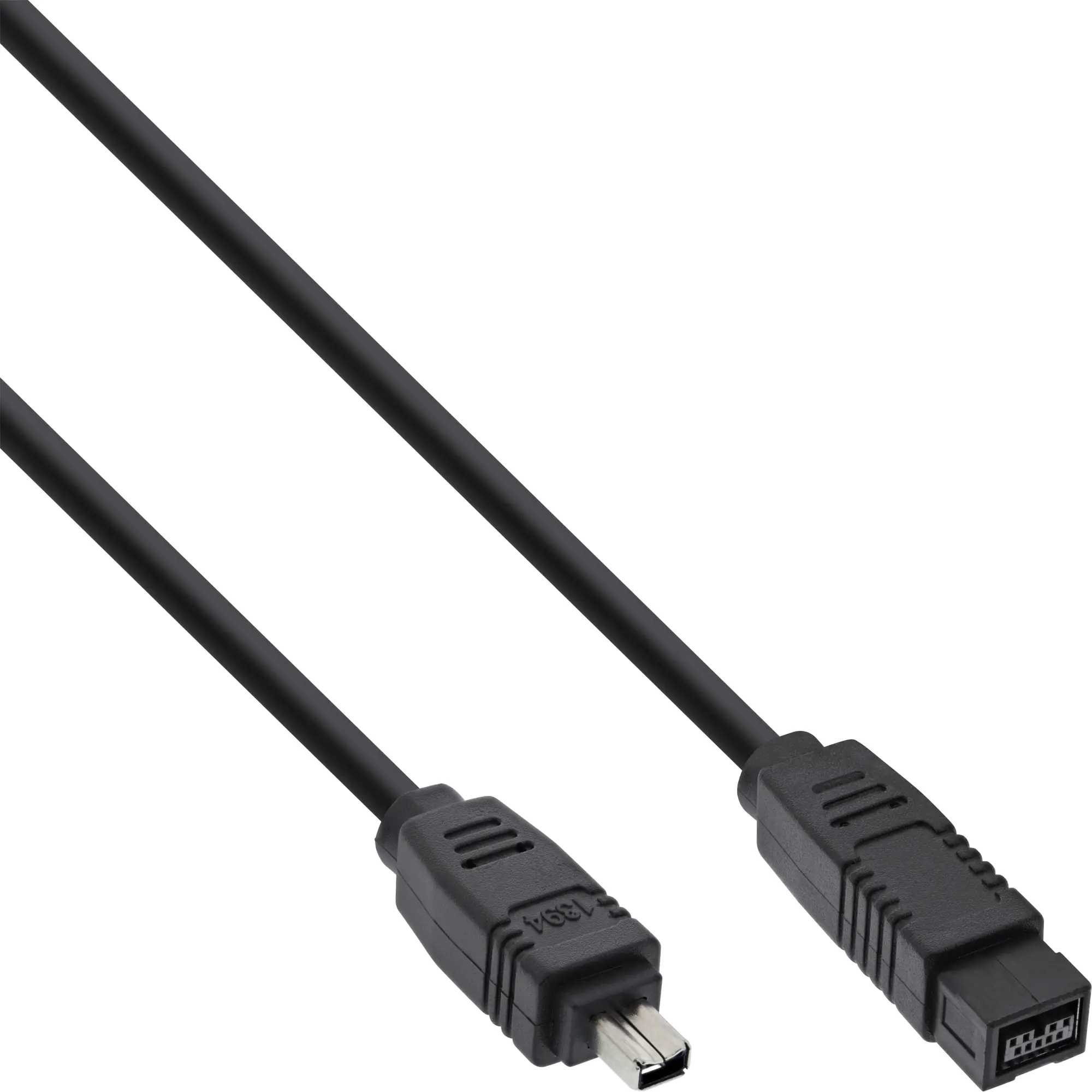 InLine FireWire Kabel - IEEE1394 4pol Stecker zu 9pol Stecker - schwarz - 1,8m 34902