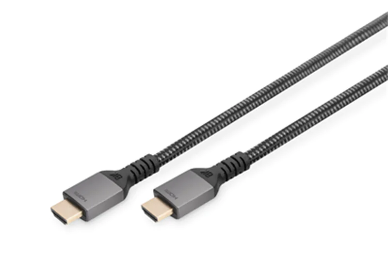 DIGITUS - Ultra High Speed - HDMI-Kabel mit Ethernet - HDMI männlich zu HDMI männlich - 1 m - Dreifachisolierung - Schwarz - Support von 4K 120 Hz, Support von 8K 60 Hz DIGITUS - Ultra High Speed - HDMI-Kabel mit Ethernet - HDMI männlich zu HDMI männlich - 1 m - Dreifachisolierung - Schwarz - Support von 4K 120 Hz, Support von 8K 60 Hz