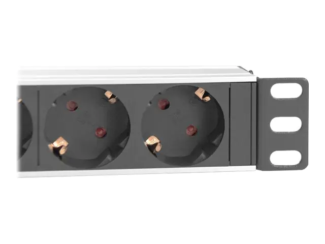 DIGITUS 10" Steckdosenleiste mit Aluminiumprofil, 4-fach Schutzkontaktsteckdose DN-95418