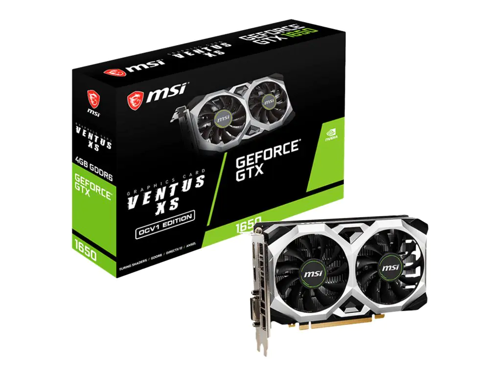 MSI GeForce GTX 1650 D6 VENTUS XS OCV1 - Grafikkarten - GF GTX 1650 - 4 GB GDDR6 - PCIe 3.0 x16 - DVI, HDMI, DisplayPort