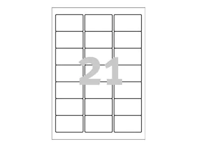Avery Zweckform Etikett L6023REV-25 63,5x38,1mm weiß 630 St./Pack.