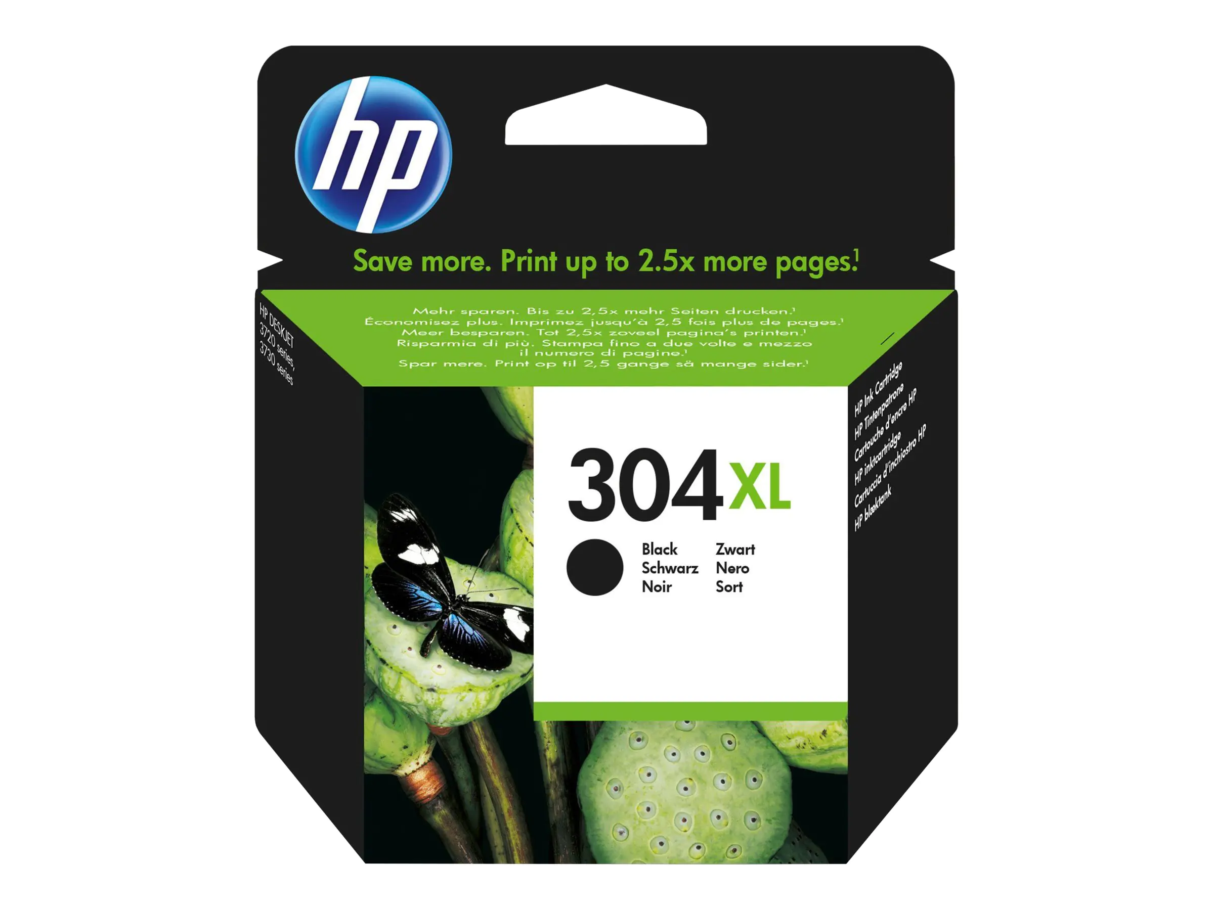 HP 304XL - Hohe Ergiebigkeit - Schwarz - Original - Blisterverpackung - Tintenpatrone - für AMP 130; Deskjet 26XX, 37XX; Envy 50XX HP 304XL - Hohe Ergiebigkeit - Schwarz - Original - Blisterverpackung - Tintenpatrone - für AMP 130; Deskjet 26XX, 37XX; Envy 50XX