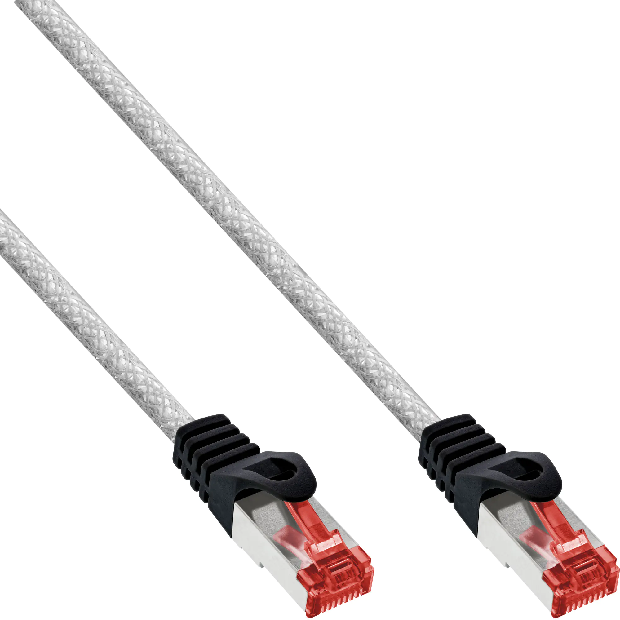 InLine Patchkabel - S/FTP (PiMf) - Cat.6 - 250MHz - PVC - Kupfer - transparent - 0,3m 76433T