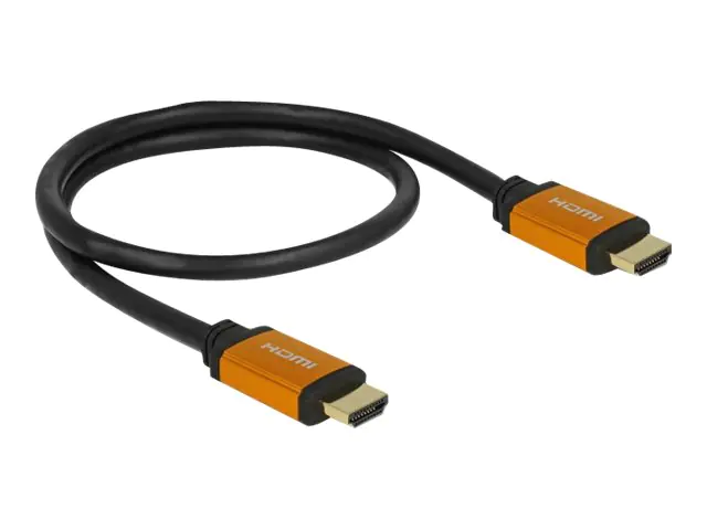 Delock - HDMI-Kabel - HDMI männlich zu HDMI männlich - 50 cm - Dreifachisolierung - Schwarz, Gold - 8K Unterstützung Delock - HDMI-Kabel - HDMI männlich zu HDMI männlich - 50 cm - Dreifachisolierung - Schwarz, Gold - 8K Unterstützung