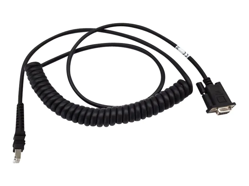 Zebra - Seriell / Netzkabel - DB-9 (W) - 12 V - 2.74 m - gewickelt, Daumenschrauben - für Zebra VC80X