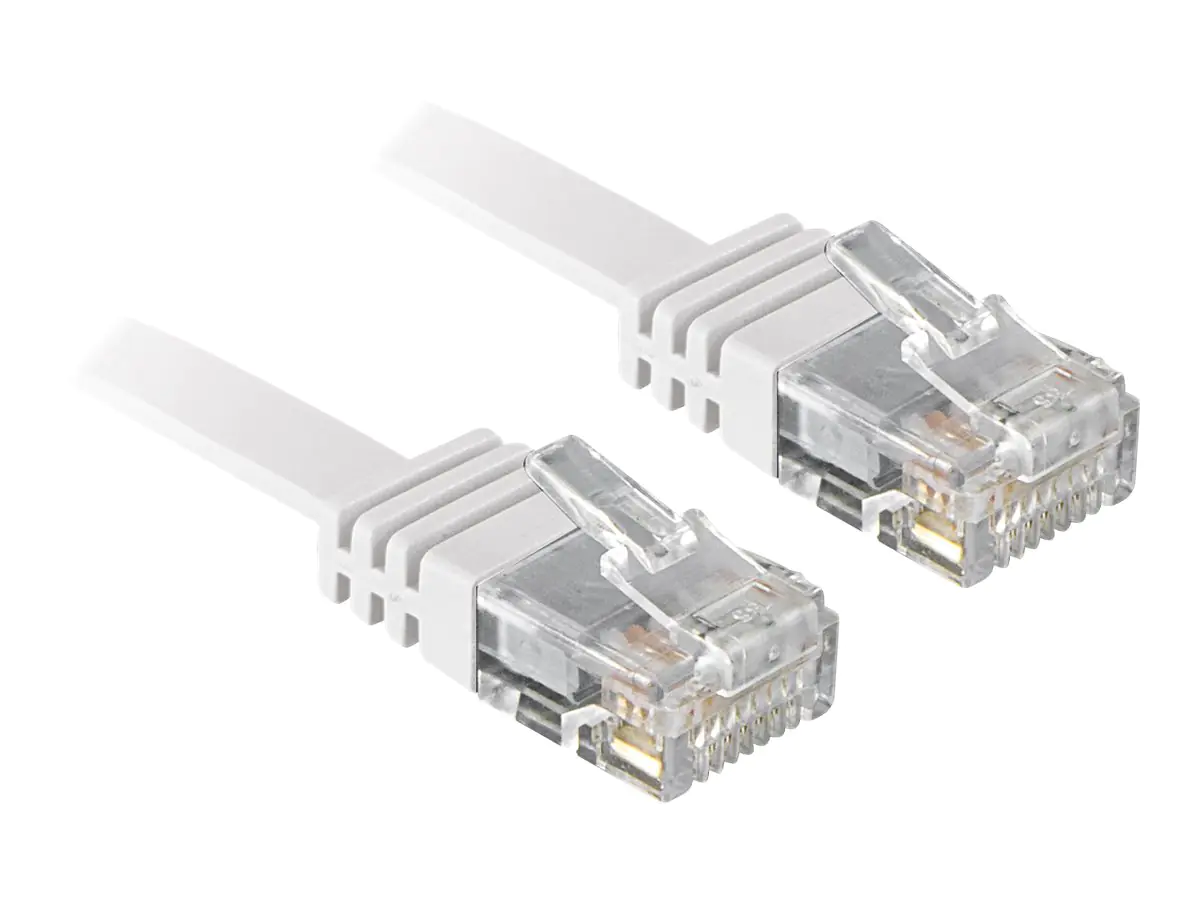 Lindy - Patch-Kabel - RJ-45 (M) zu RJ-45 (M) - 10 m - UTP - CAT 6 - geformt, flach - weiß