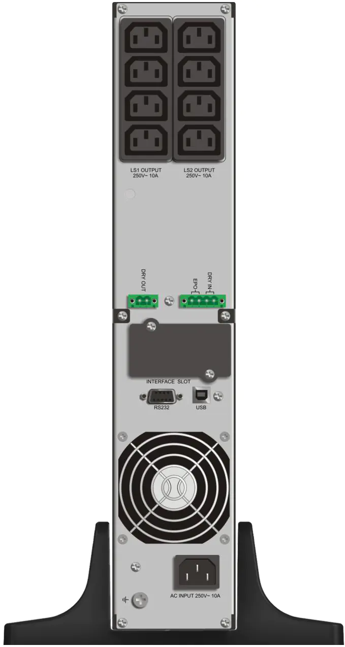 PowerWalker VFI 2000 TGB - USV - Wechselstrom 176 - 300 V - 1800 Watt - 2000 VA 9 Ah - RS-232, USB - Ausgangsanschlüsse: 4