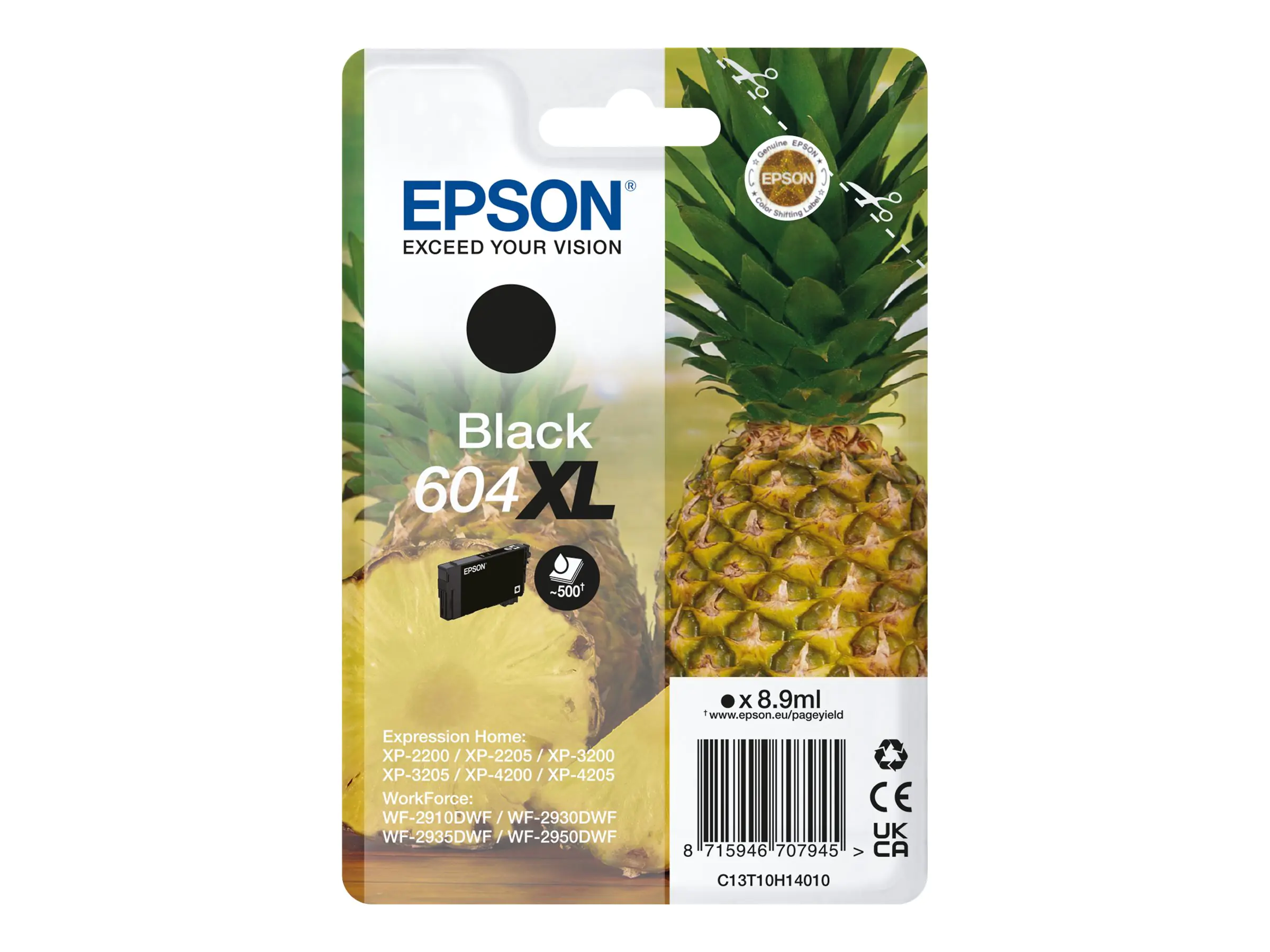 Epson 604XL - 8.9 ml - XL - Schwarz - original - Blisterverpackung - Tintenpatrone - für EPL 4200; Stylus Photo 2200; WorkForce WF-2950DWF Epson 604XL - 8.9 ml - XL - Schwarz - original - Blisterverpackung - Tintenpatrone - für EPL 4200; Stylus Photo 2200; WorkForce WF-2950DWF