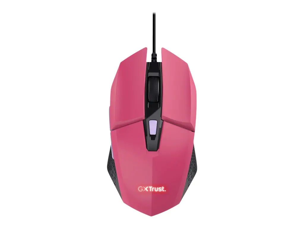 Trust Gaming GXT 109P Felox - Maus - beleuchtet Gaming - 6 Tasten - kabelgebunden - USB - powerful pink