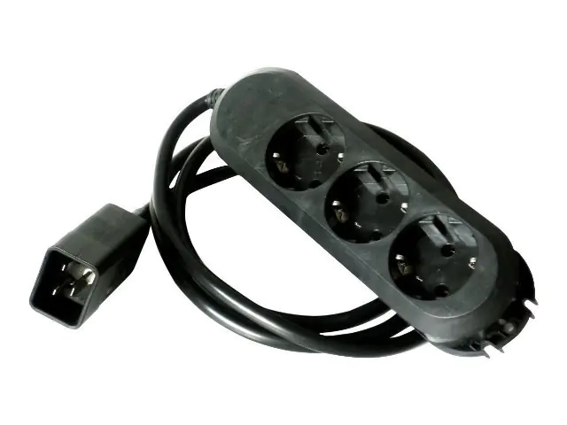 Online USV - Steckdosenleiste - Eingabe, Eingang IEC 60320 C20 - Ausgangsanschlüsse: 3 (CEE 7/7) - 1.8 m Schnur - für XANTO S 3000, 3000 R; ZINTO A 3000