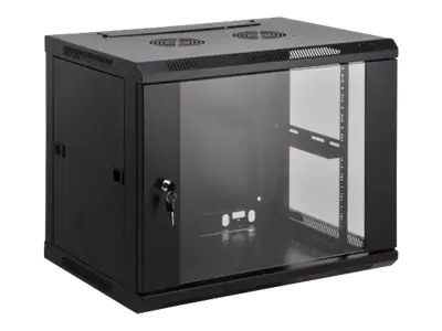 Intellinet Network Cabinet, Wall Mount (Standard), 6U, Usable Depth 350mm/Width 540mm, Black, Assembled, Max 60kg, Metal & Glass Door, Back Panel, Removeable Sides,Suitable also for use on desk or floor, 19",Parts for wall install (eg screws/rawl plugs) n Intellinet Network Cabinet, Wall Mount (Standard), 6U, Usable Depth 350mm/Width 540mm, Black, Assembled, Max 60kg, Metal & Glass Door, Back Panel, Removeable Sides,Suitable also for use on desk or floor, 19",Parts for wall install (eg screws/rawl plugs) n