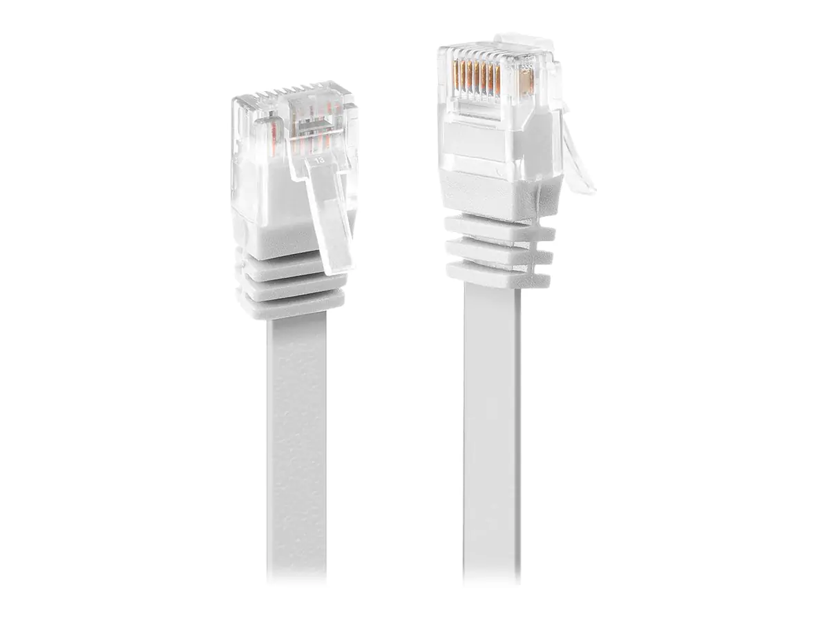 Lindy - Patch-Kabel - RJ-45 (M) zu RJ-45 (M) - 30 cm - UTP - CAT 6 - geformt, flach - weiß Lindy - Patch-Kabel - RJ-45 (M) zu RJ-45 (M) - 30 cm - UTP - CAT 6 - geformt, flach - weiß