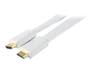 exertis Connect - HDMI-Kabel - HDMI männlich zu HDMI männlich - 3 m - weiß - flach, 4K Unterstützung exertis Connect - HDMI-Kabel - HDMI männlich zu HDMI männlich - 3 m - weiß - flach, 4K Unterstützung