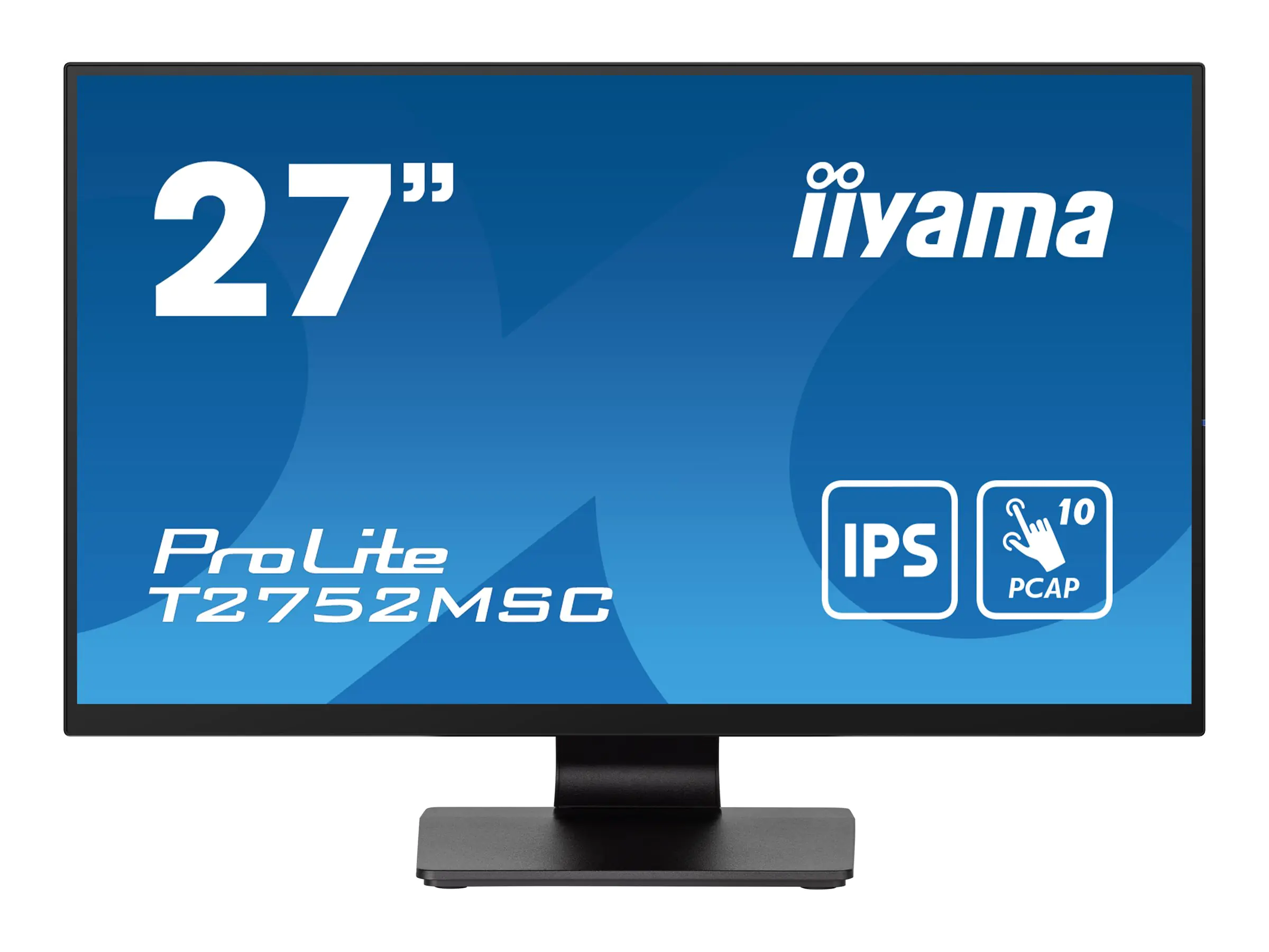 Iiyama ProLite T2752MSC-B1 - LED-Monitor - 68.6 cm (27") - Touchscreen - 1920 x 1080 Full HD (1080p) @ 60 Hz - IPS - 400 cd/m² - 1000:1 - 5 ms - HDMI, DisplayPort - Lautsprecher - Schwarz, Matte Iiyama ProLite T2752MSC-B1 - LED-Monitor - 68.6 cm (27") - Touchscreen - 1920 x 1080 Full HD (1080p) @ 60 Hz - IPS - 400 cd/m² - 1000:1 - 5 ms - HDMI, DisplayPort - Lautsprecher - Schwarz, Matte