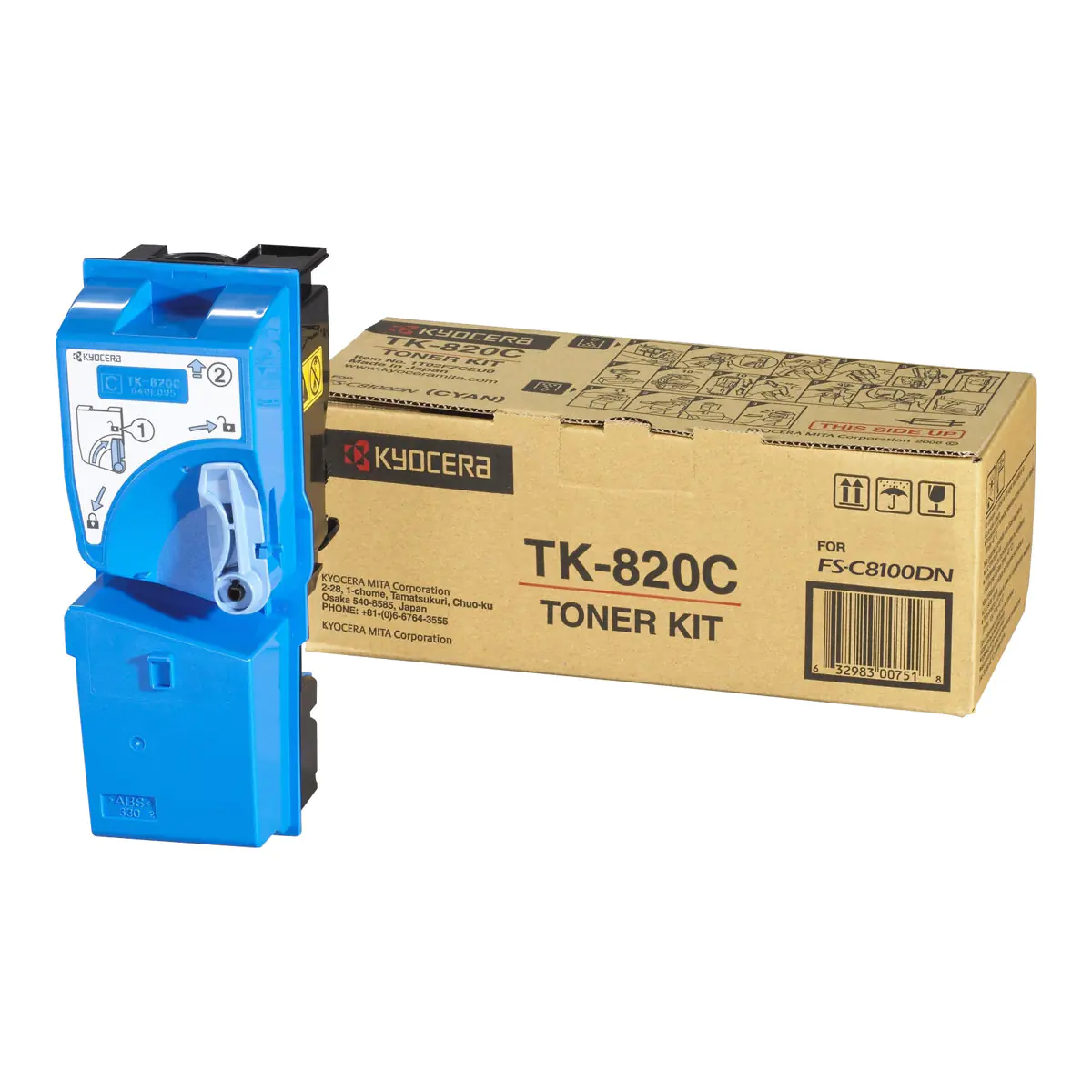 Kyocera Toner 1T02HPCEU0 TK-820C Cyan 7.000 Seiten 1 Stück