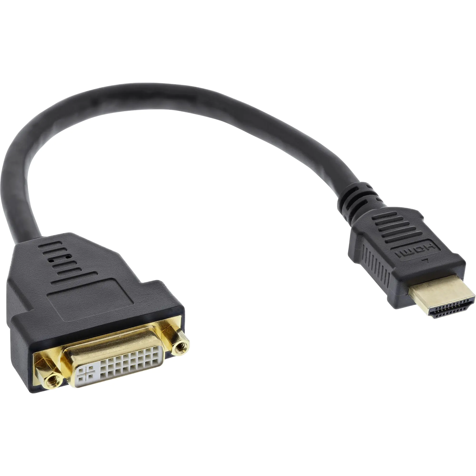 InLine - Videoadapter - DVI-D weiblich zu HDMI männlich - 20 cm - Schwarz InLine - Videoadapter - DVI-D weiblich zu HDMI männlich - 20 cm - Schwarz