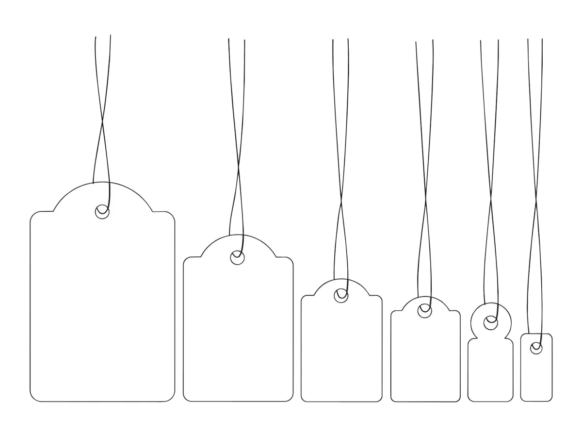 HERMA Hängeetikett 6948 32x50mm weißer Faden weiß 1.000 St./Pack.