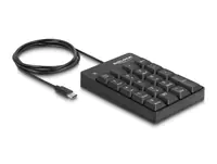 Delock - Tastenfeld - 19 Tasten - USB-C - Schwarz - retail
