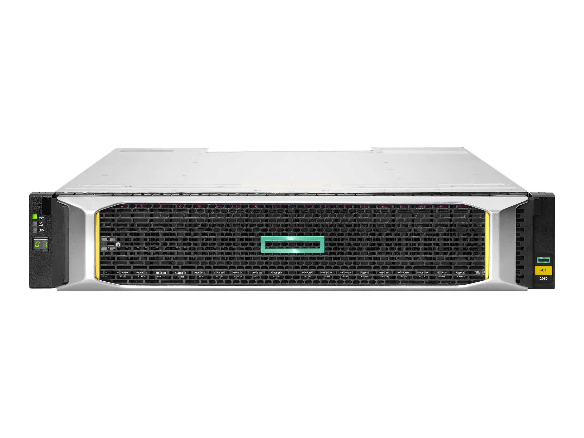 HPE Modular Smart Array 2062 12Gb SAS SFF Storage - Festplatten-Array - 3.84 TB - 24 Schächte (SAS-3) - SSD 1.92 TB x 2 - SAS 12Gb/s (extern) - Rack - einbaufähig - 2U