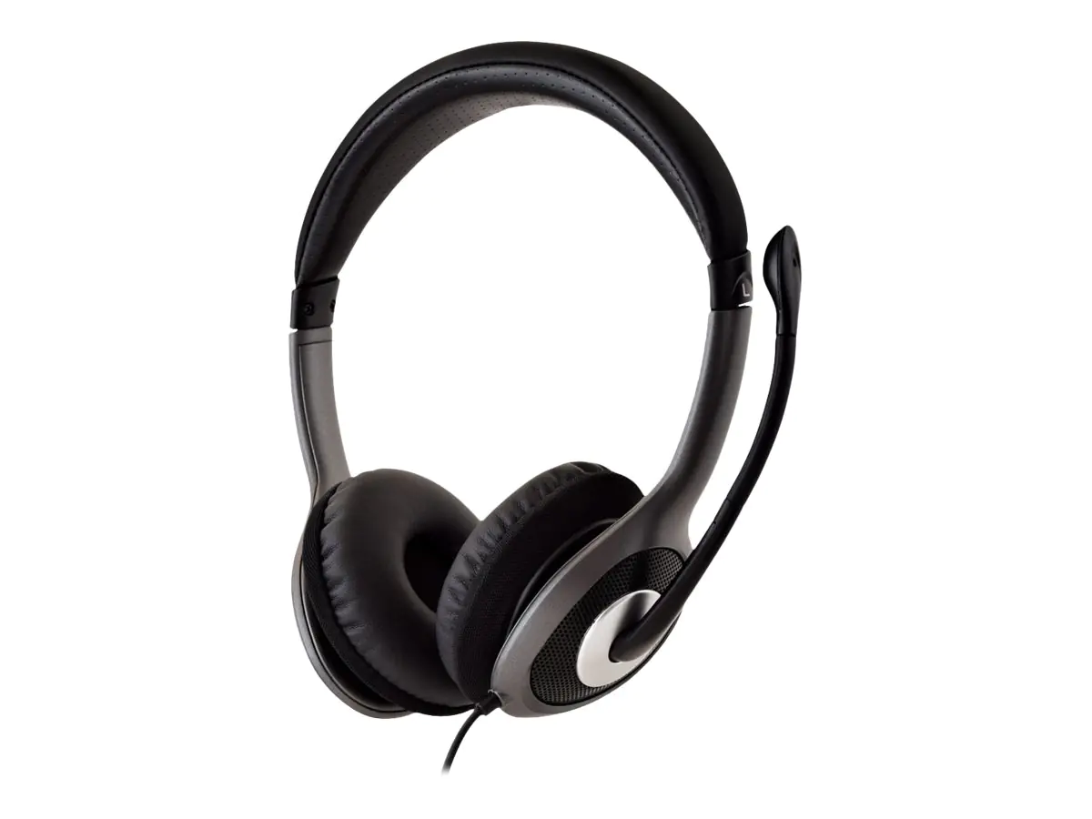 V7 HU521-2EP - Headset - On-Ear - kabelgebunden - USB - Schwarz