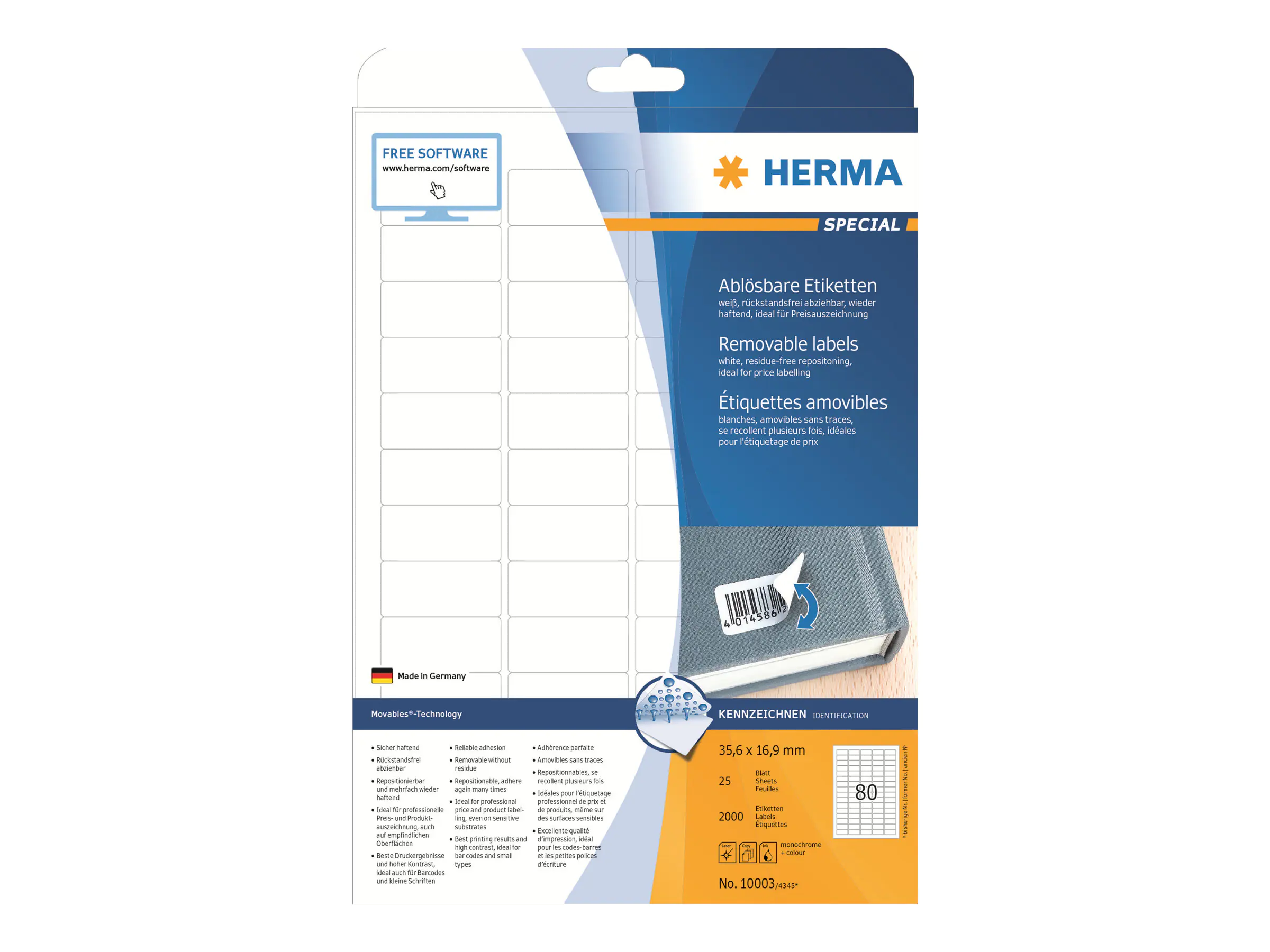 HERMA Special - Papier - matt - selbstklebend, entfernbarer Klebstoff 10003
