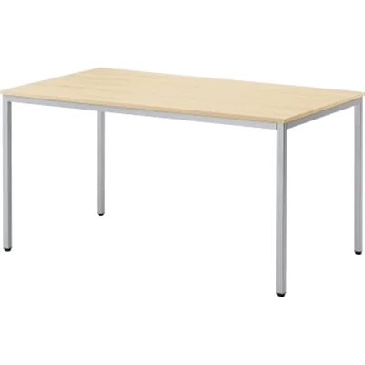 Konferenztisch 1.400x800mm Gestell alusilber Platte ahorn Konferenztisch 1.400x800mm Gestell alusilber Platte ahorn