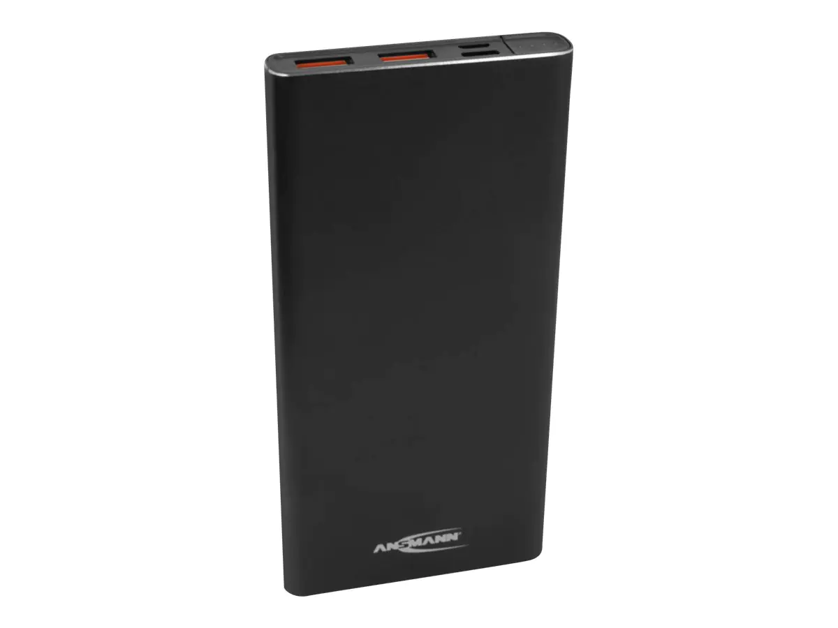 Ansmann Powerbank - 10000 mAh - 37 Wh - 18 Watt 3 A - QC 3.0 / PD (USB, USB-C) - 1700-0115