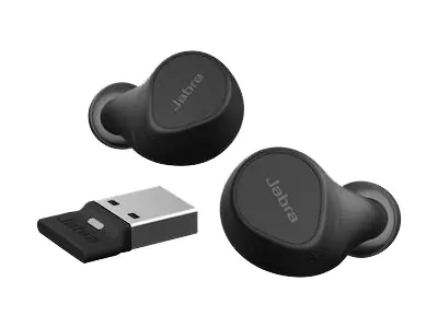 Jabra Evolve2 Buds MS - True Wireless-Kopfhörer mit Mikrofon - im Ohr - Bluetooth - aktive Rauschunterdrückung - Adapter USB-A via Bluetooth - Geräuschisolierung - Schwarz - Zertifiziert für Microsoft Teams Jabra Evolve2 Buds MS - True Wireless-Kopfhörer mit Mikrofon - im Ohr - Bluetooth - aktive Rauschunterdrückung - Adapter USB-A via Bluetooth - Geräuschisolierung - Schwarz - Zertifiziert für Microsoft Teams
