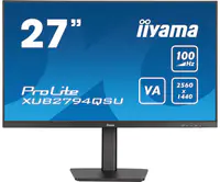 iiyama ProLite XUB2794QSU-B6 - LED-Monitor - 68.5 cm (27") - 2560 x 1440 WQHD @ 100 Hz - VA - 250 cd/m² - 4000:1 - 1 ms - HDMI, DisplayPort - Lautsprecher - mattschwarz
