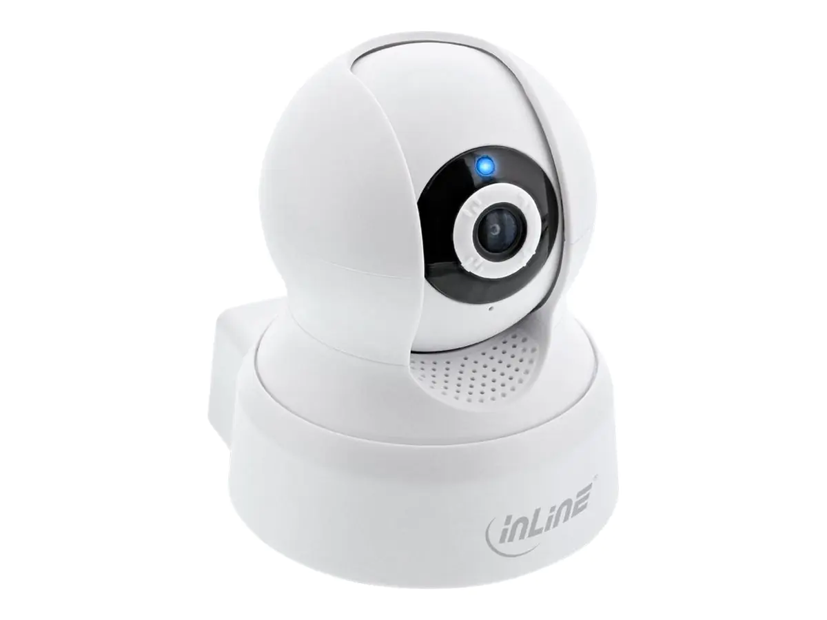 InLine SmartHome Camera - Netzwerk-Überwachungskamera - schwenken / neigen - Innenbereich - Farbe (Tag&Nacht) - 1280 x 720 - 720p - feste Brennweite - Audio - drahtlos - Wi-Fi - H.264 - Gleichstrom 5 V InLine SmartHome Camera - Netzwerk-Überwachungskamera - schwenken / neigen - Innenbereich - Farbe (Tag&Nacht) - 1280 x 720 - 720p - feste Brennweite - Audio - drahtlos - Wi-Fi - H.264 - Gleichstrom 5 V