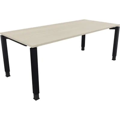 Schreibtisch Vierfuß Quadratrohr B2000xT900xH680-820 an/Akazie hell Schreibtisch Vierfuß Quadratrohr B2000xT900xH680-820 an/Akazie hell