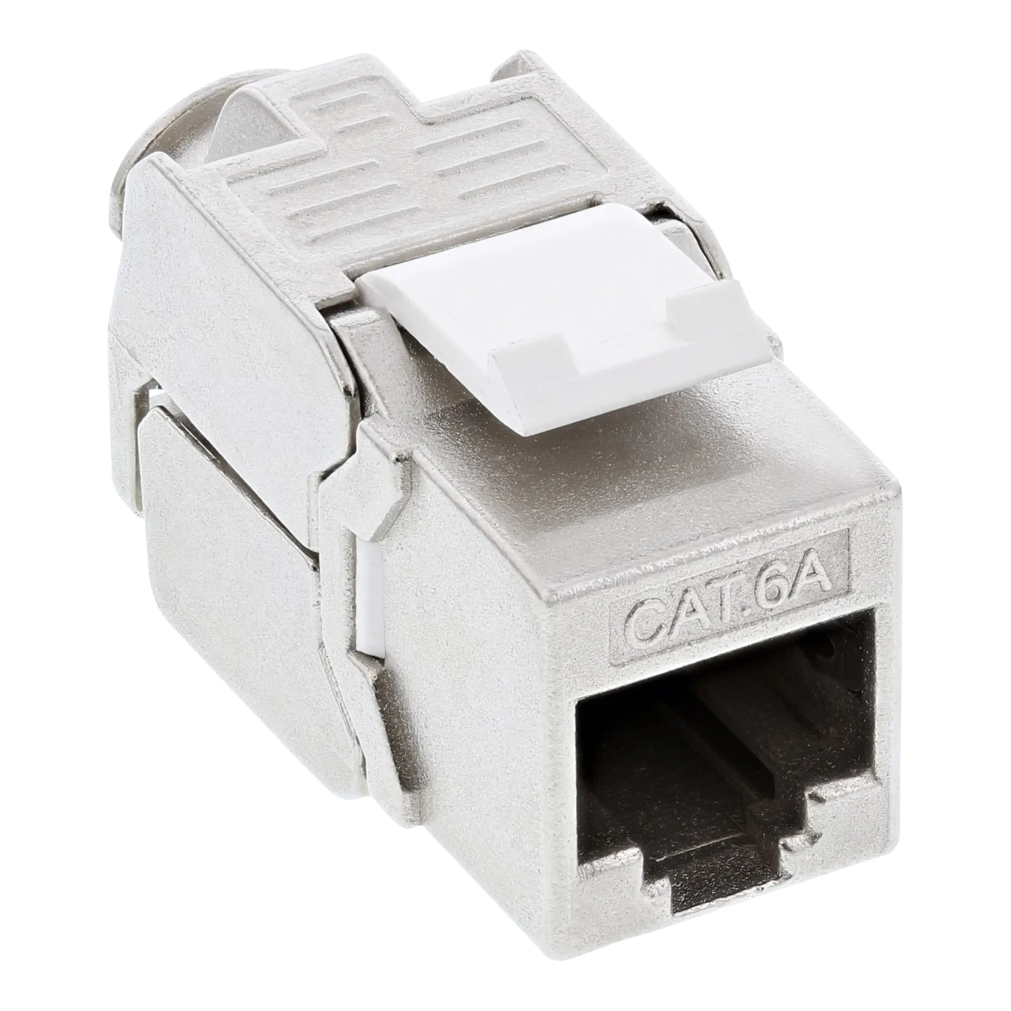 InLine - Unterputzkasten - CAT 6a - RJ-45 X 2 - weiß, RAL 9010