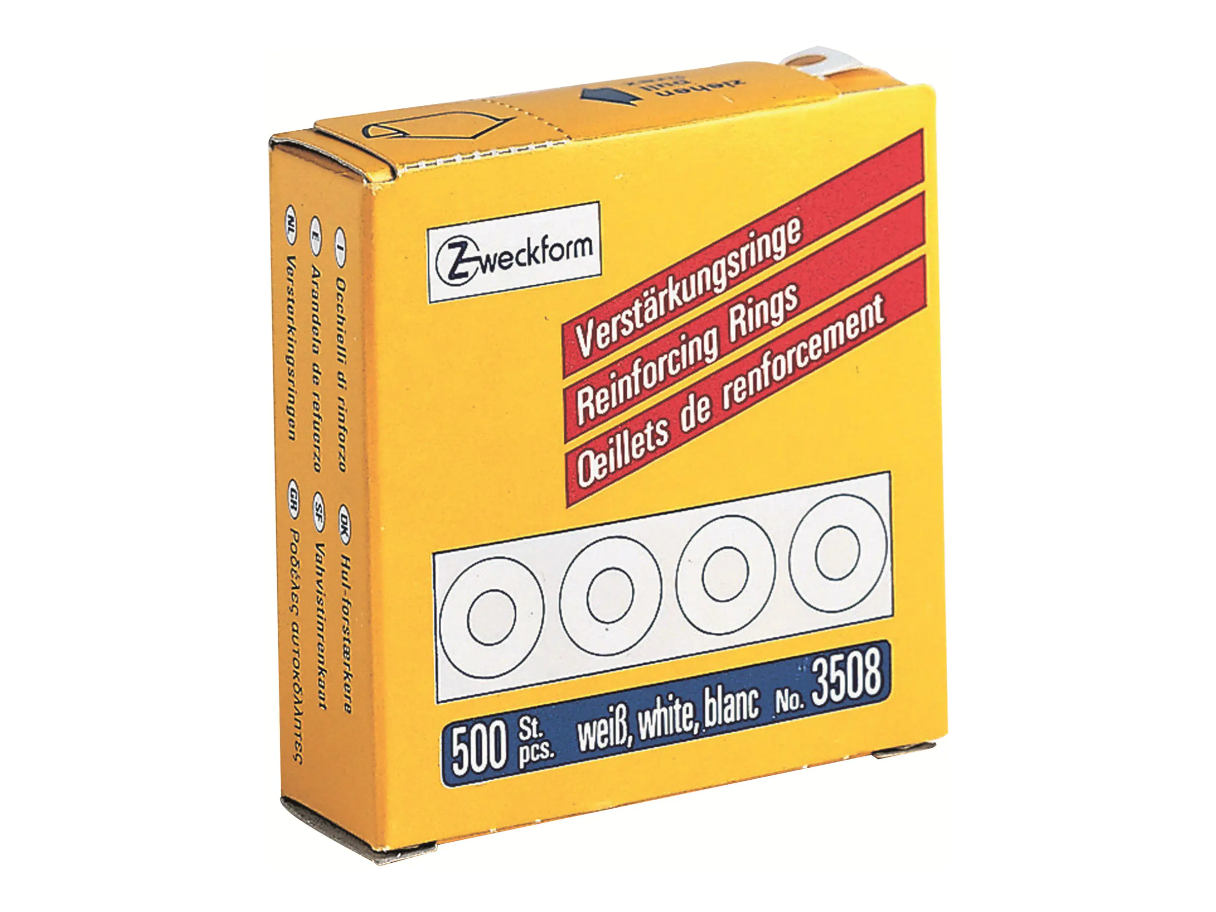 Avery Zweckform Verstärkungsring - weiß (Packung mit 500) 3508