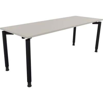 Schreibtisch Vierfuß Rundrohr B2000xT700xH680-820 an/Lichtgrau Schreibtisch Vierfuß Rundrohr B2000xT700xH680-820 an/Lichtgrau