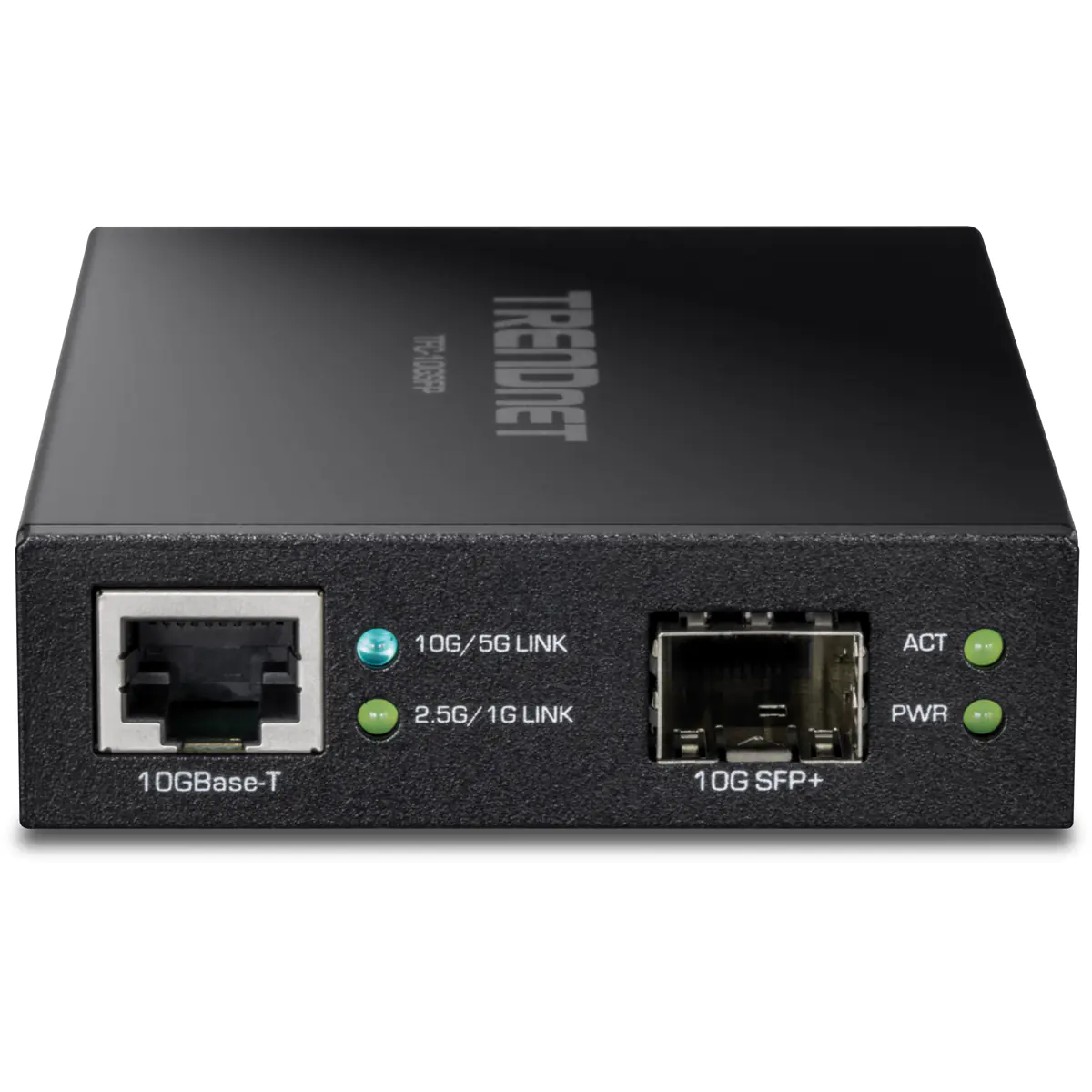 Trendnet TFC-10GSFP - Version v1.0R - Medienkonverter - 10GbE, 5GbE, 2.5GbE - 10GBase-T, 10GBase-SX, 10GBase-LX - RJ-45 / SFP+ - TAA-konform Trendnet TFC-10GSFP - Version v1.0R - Medienkonverter - 10GbE, 5GbE, 2.5GbE - 10GBase-T, 10GBase-SX, 10GBase-LX - RJ-45 / SFP+ - TAA-konform