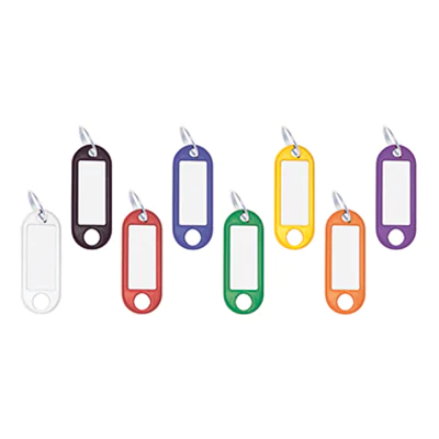WEDO® Schlüsselanhänger 52 x 21 x 3 mm (B x H x T) Kunststoff farbig sortiert 100 St./Pack.