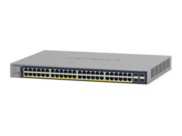 Netgear Smart GS752TPP - V3 - Switch - L3 Lite - Smart - 48 x 10/100/1000 (PoE+) + 4 x Gigabit SFP - an Rack montierbar - PoE+ (760 W) Netgear Smart GS752TPP - V3 - Switch - L3 Lite - Smart - 48 x 10/100/1000 (PoE+) + 4 x Gigabit SFP - an Rack montierbar - PoE+ (760 W)