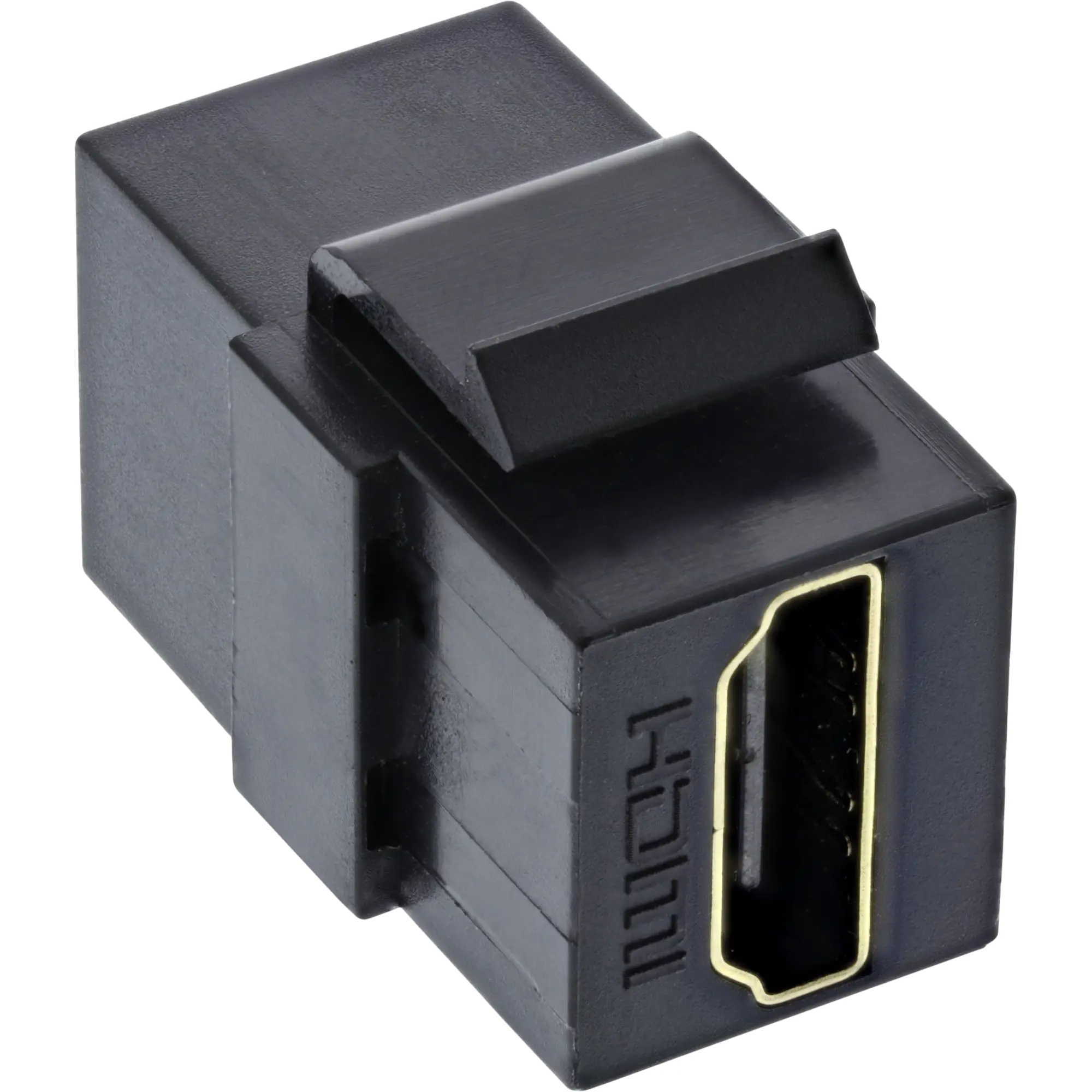 InLine HDMI Keystone Snap-In Einsatz 4K/60Hz - HDMI A Buchse/Buchse - schwarz 76202M