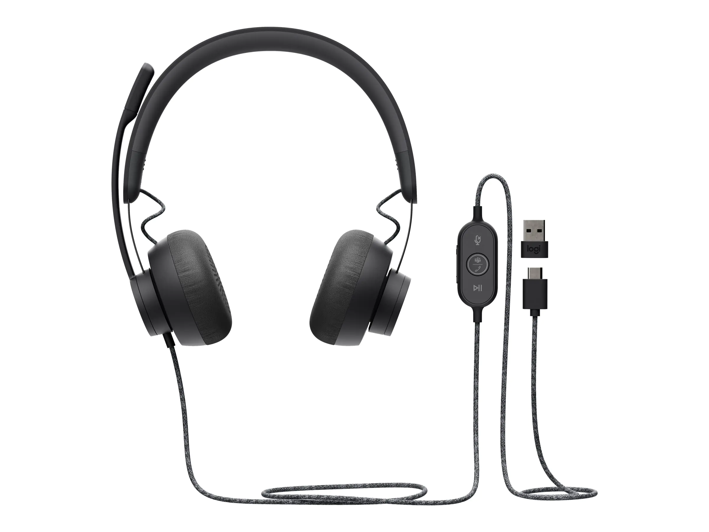 Logitech Zone Wired MSFT Teams - Headset - On-Ear kabelgebunden - USB-C - 981-000870 Logitech Zone Wired MSFT Teams - Headset - On-Ear kabelgebunden - USB-C - 981-000870