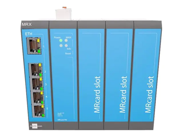 INSYS icom MRX MRX5 LAN - Router 5-Port-Switch - an DIN-Schiene montierbar