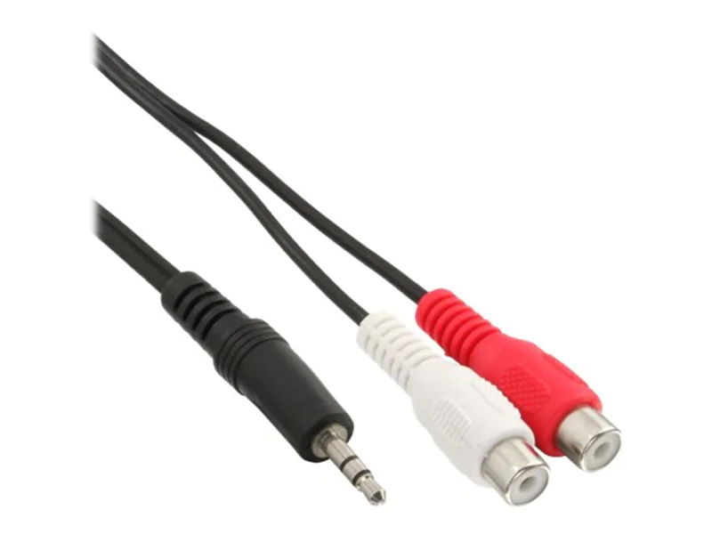 InLine Cinch/Klinke Kabel - 2x Cinch Buchse an 3,5mm Klinke Stecker - 1m 89941B