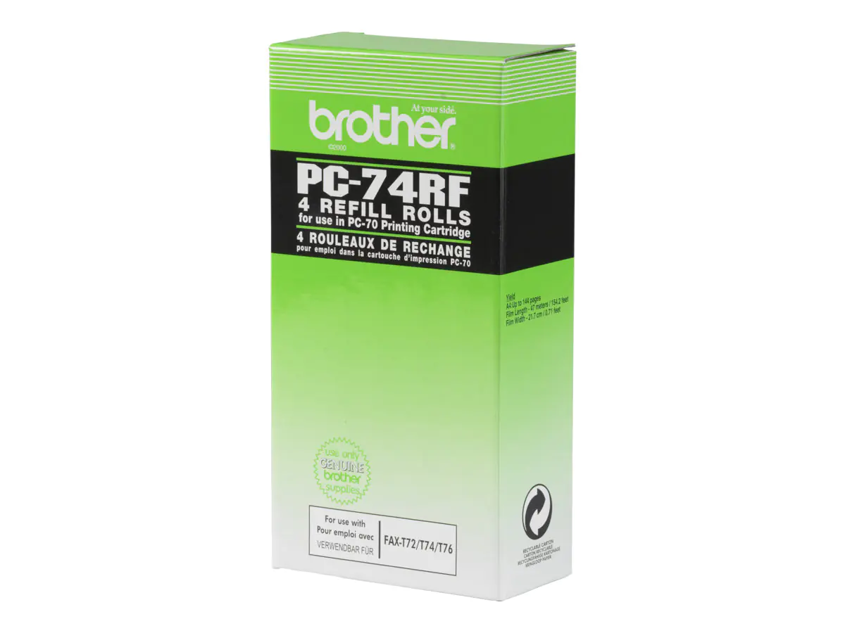 Brother Thermotransferband TTR PC74RF 144 Seiten 4 Stück Brother Thermotransferband TTR PC74RF 144 Seiten 4 Stück