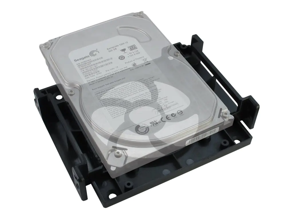 Inter-Tech HDD- / SSD-mounting frame - Laufwerksschachtadapter - 2.5", 3.5" (6.4 cm, 8.9 cm) - 5,25" bis 3,5" / 2,5" (13,3 cm bis 8,9/6,4 cm) - Schwarz